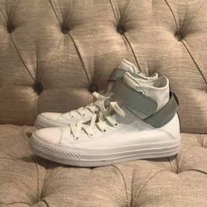 CONVERSE-White premium soft leather limited edition